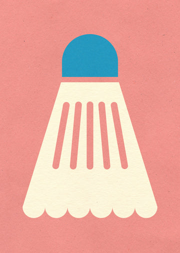 Badminton White Blue | Poster