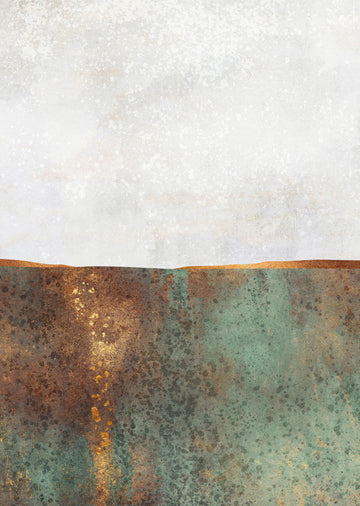Golden Patina Horizon | Canvas