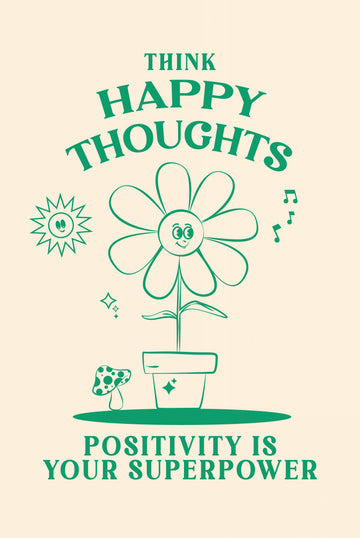 Think Happy Thoughts Flower | Canvas