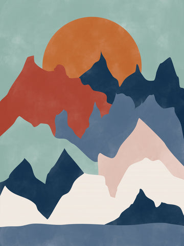 Colorful Mountain Sunset | Poster