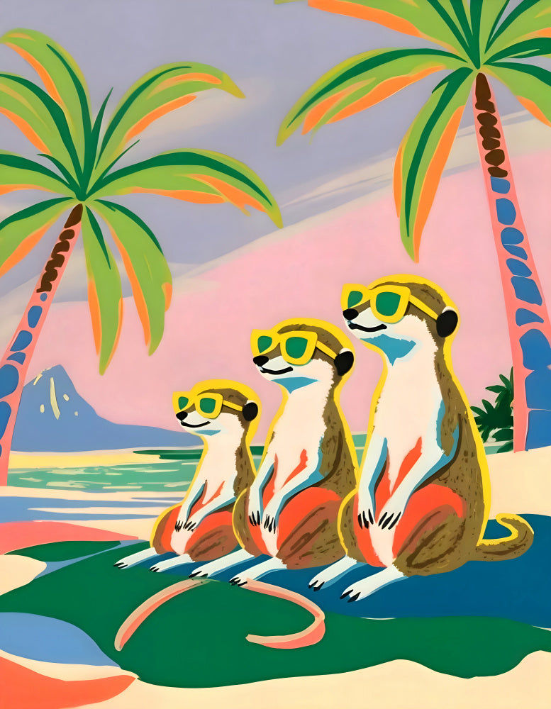 Meerkats Beach Vacation | Poster