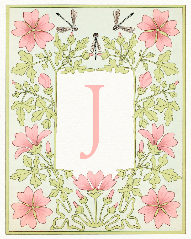 Art Nouveau Floral J | Canvas