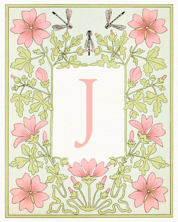 Art Nouveau Floral J | Canvas
