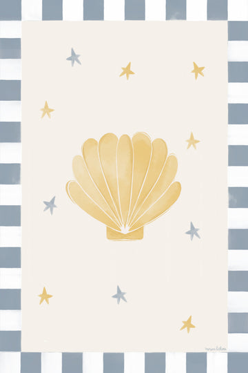 Whimsical Scallop and Stars | Canvas