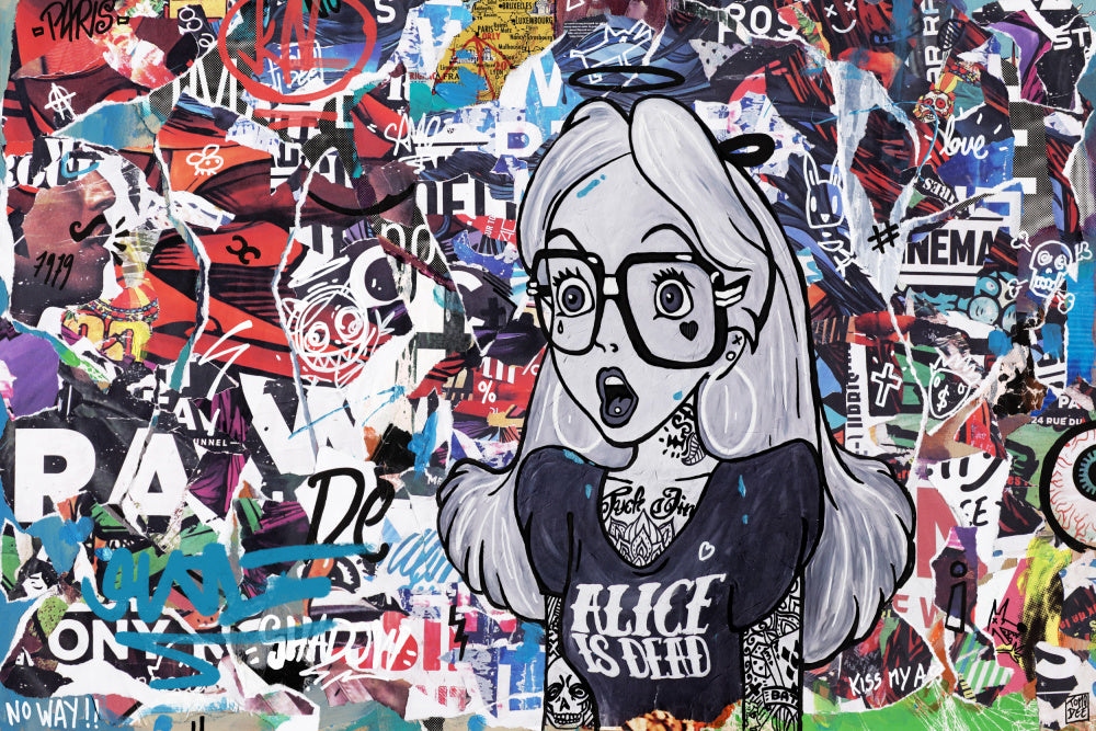 Edgy Alice Collage | Poster