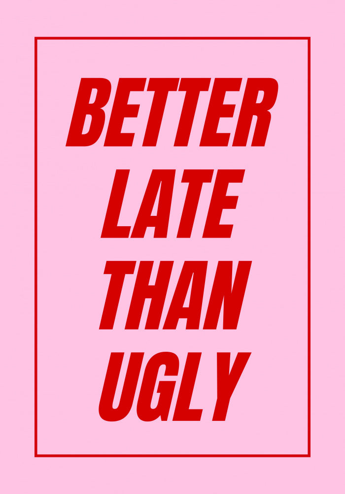 Witty Pink Text Art | Canvas