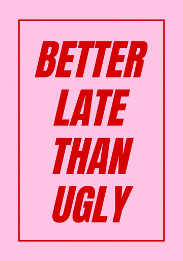 Witty Pink Text Art | Canvas