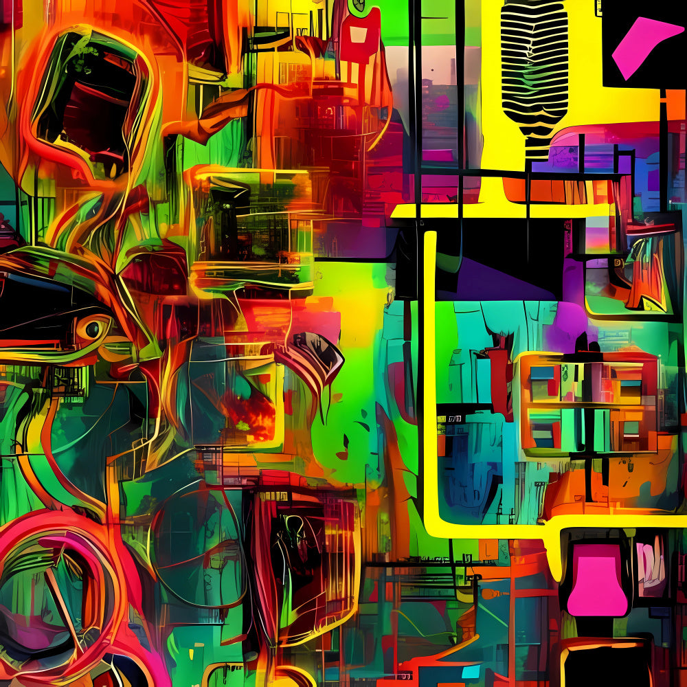 Vibrant Abstract Geometry | Canvas