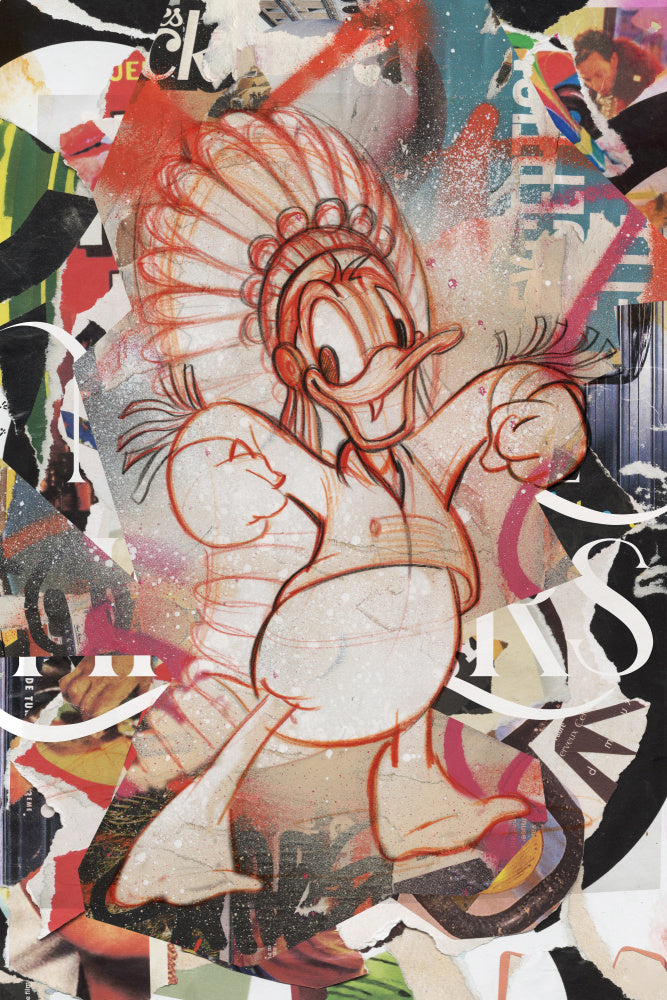 Energetic Duck Collage | Poster