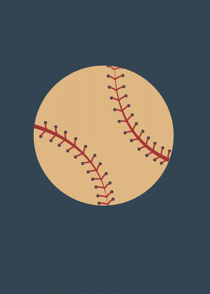 Red Stitched Baseball | Poster