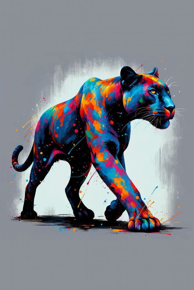 Colorful Black Panther | Canvas