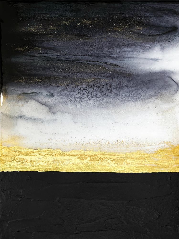 Black Gold Abstract Flow | Canvas