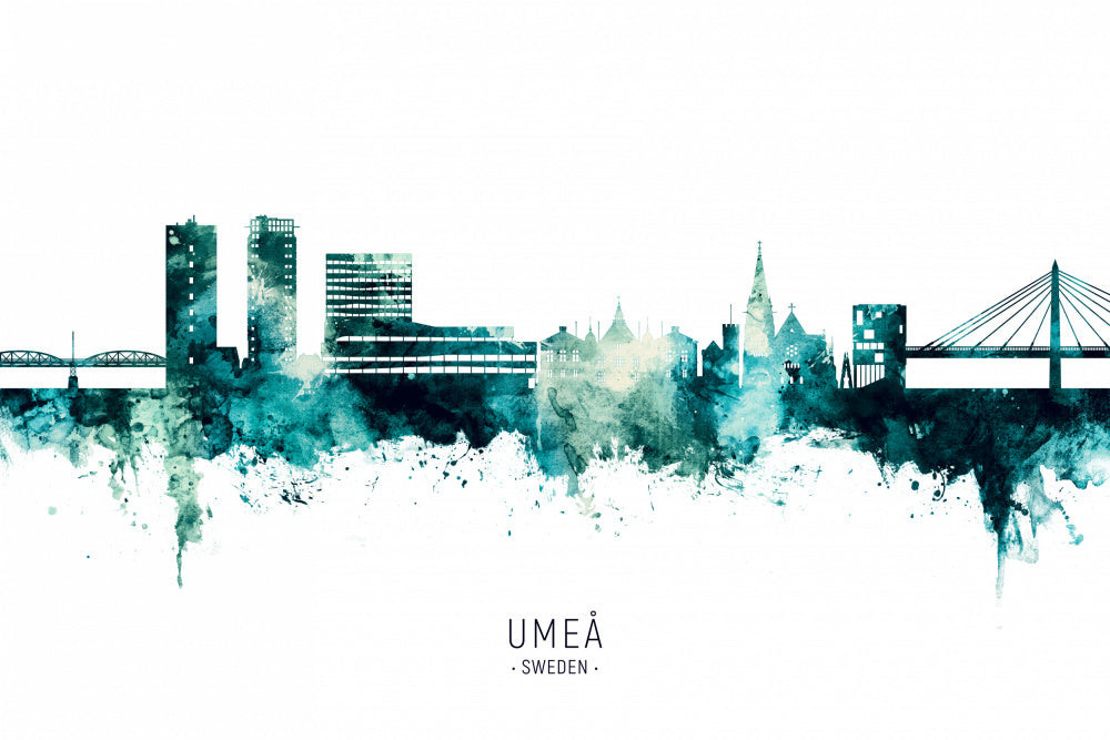 Umeå Sweden Skyline | Poster