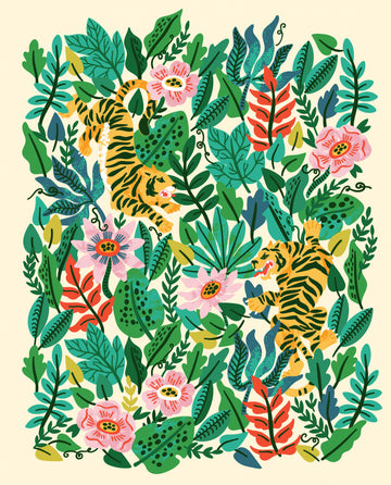 Playful Jungle Tigers | Canvas