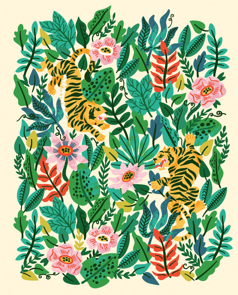 Playful Jungle Tigers | Poster