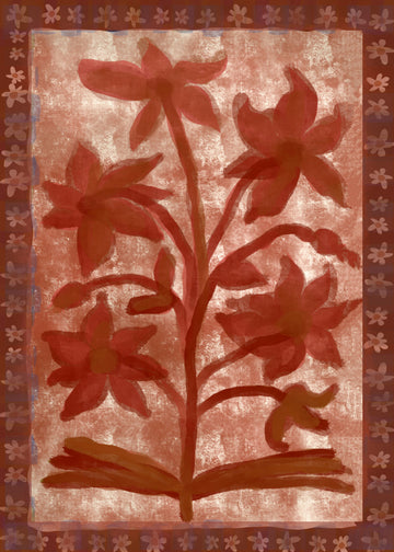 Rustic Red Flowers | Canvas