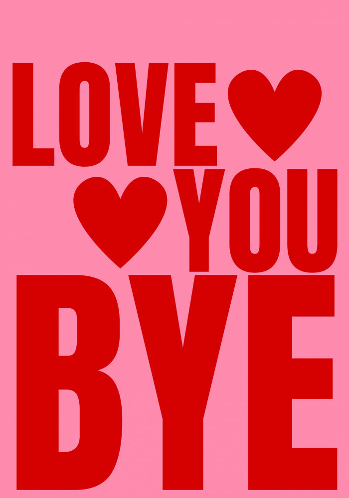 Love You Bye Hearts | Canvas
