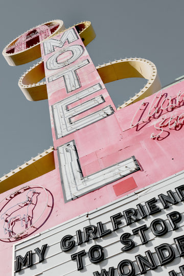 Pink Retro Motel Sign | Poster