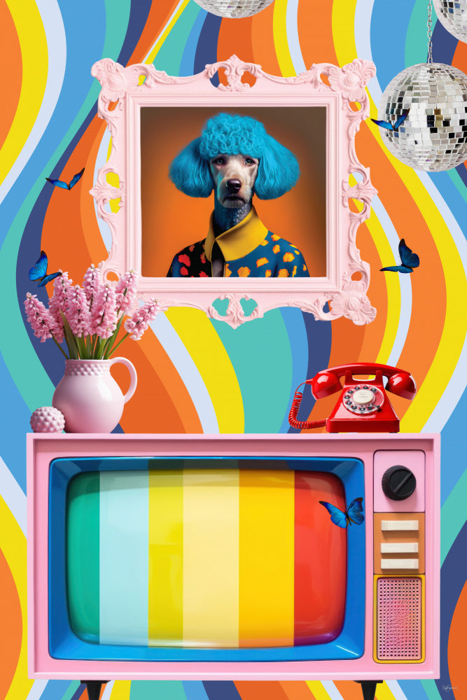 Eccentric Poodle Pop Art | Poster