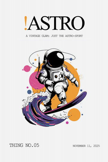 Astronaut Surfing Cosmic Wave | Canvas