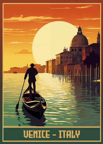 Venice Grand Canal Sunset | Poster