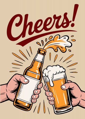 Golden Beer Cheers | Poster