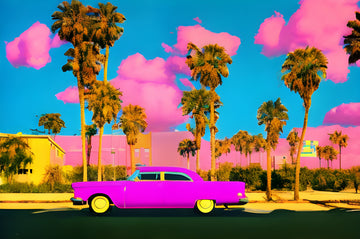 Tropical Pink Car | Poster