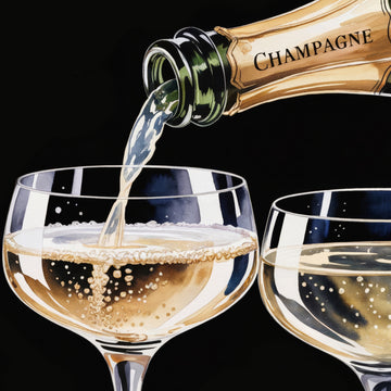 Golden Champagne Pour | Poster