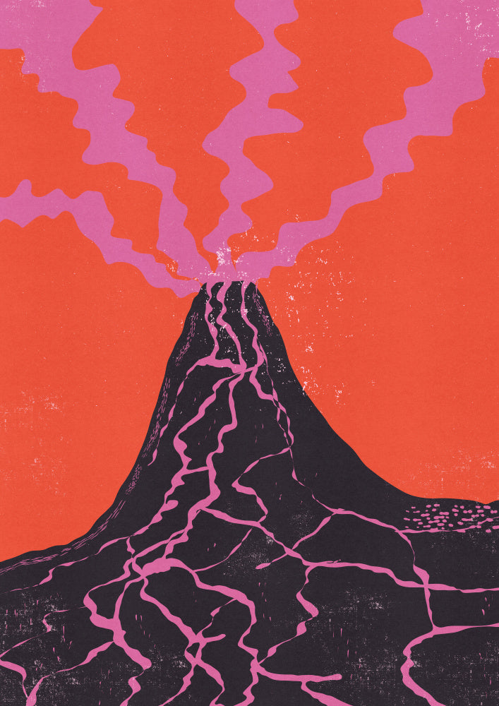 Vibrant Volcano Eruption | Poster