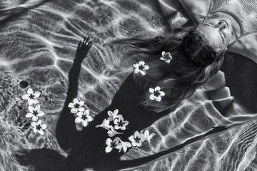 Floating Woman and Flowers | Canvas