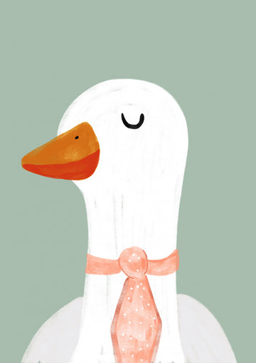 Goose with a Pink Tie | Poster