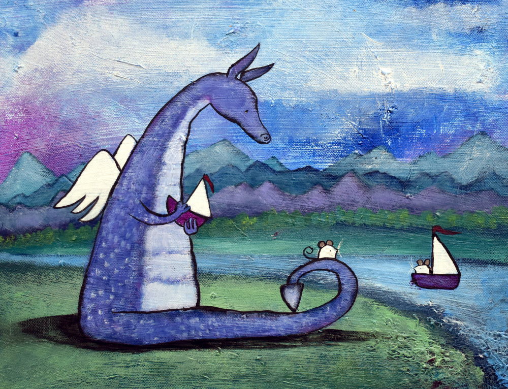Whimsical Dragon And Friends | Canvas