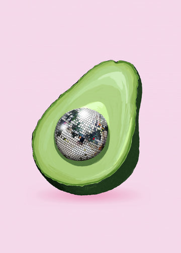 Avocado Disco Ball | Poster