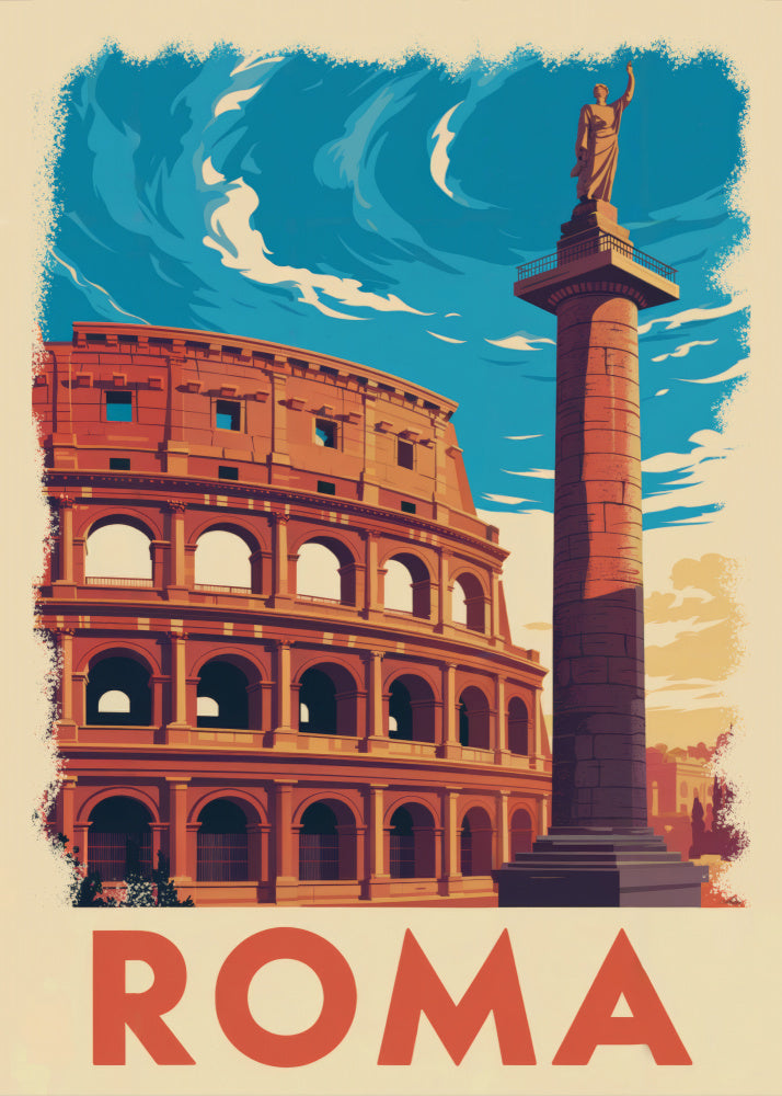 Rome Colosseum Column | Canvas