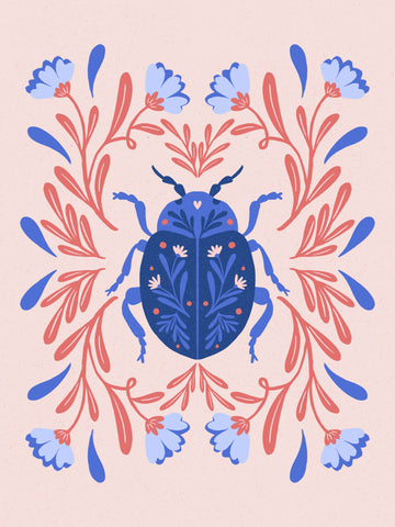 Whimsical Floral Car | Canvas