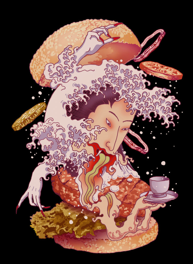 Ukiyo-e Burger Monster | Poster