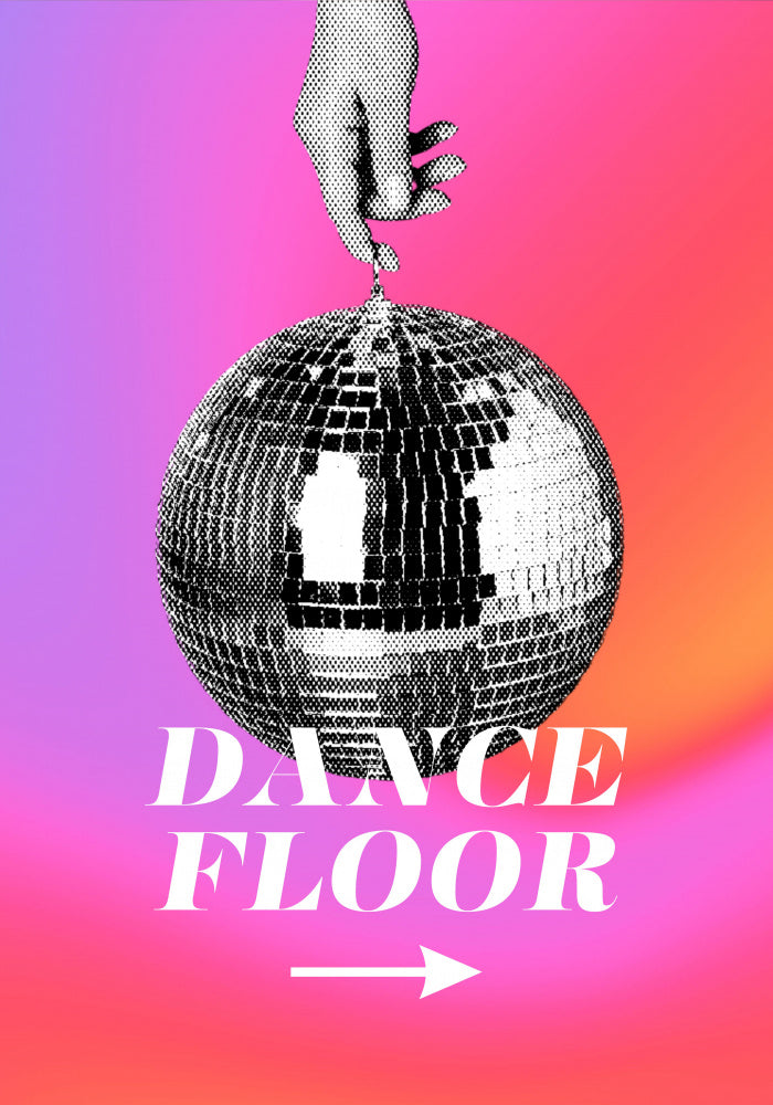 Monochrome Disco Ball | Poster