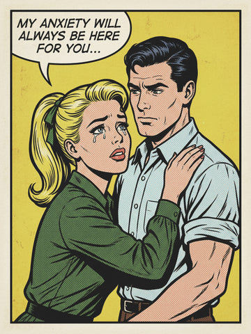 Crying Woman Anxiety Pop Art | Canvas