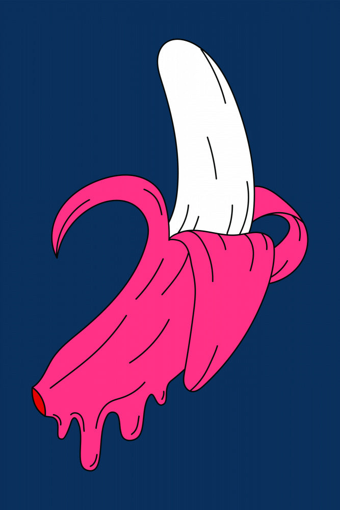 Dripping Pink Banana | Canvas