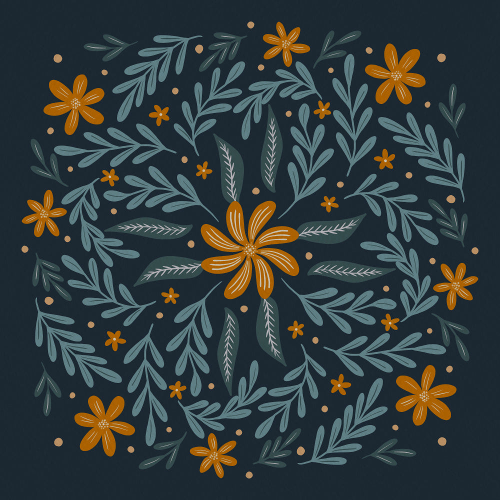 Dark Botanical Bloom | Canvas