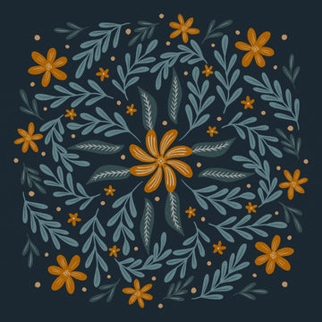 Dark Botanical Bloom | Canvas