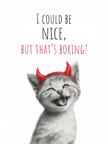 Sassy Kitten Quote | Canvas