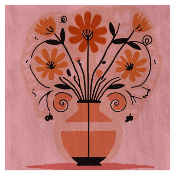Vibrant Folk Art Bouquet | Canvas