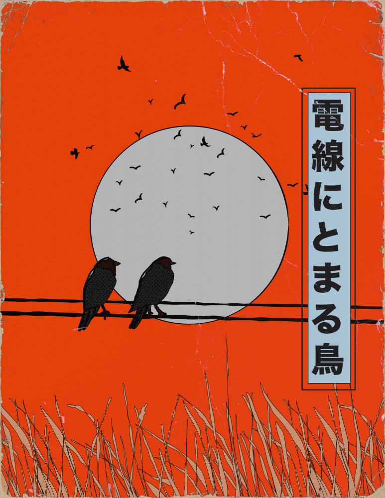 Orange Sky Birds | Poster