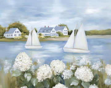 Serene Coastal Sailboats | Poster