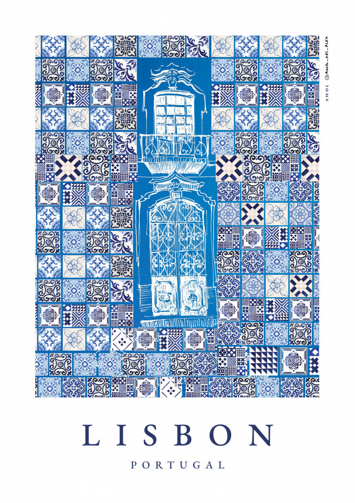 Lisbon Azulejo Balcony | Poster