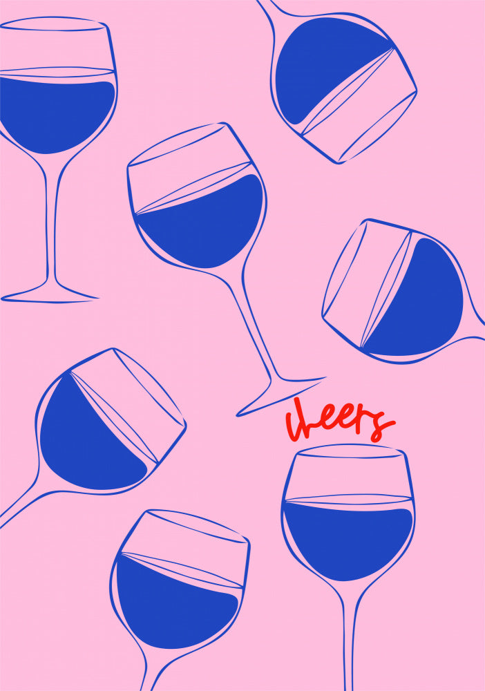 Cheers Pink Wine | Poster