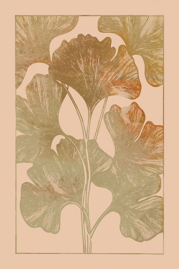 Golden Ginkgo Leaves | Canvas