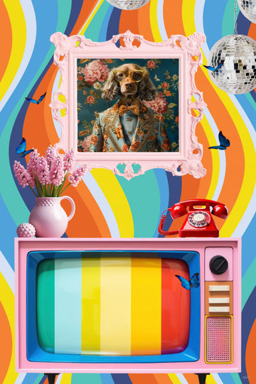 Dapper Dog Eclectic Scene | Poster