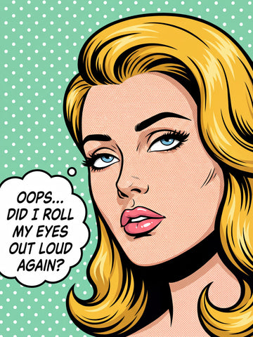 Sarcastic Pop Art Woman | Canvas